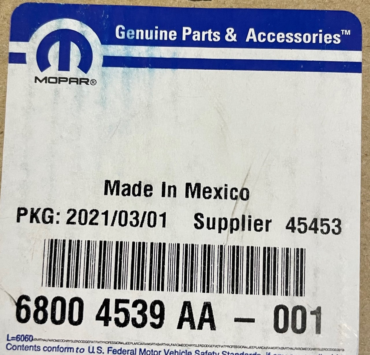 3rd Gen Ram (03-09) Resistor Blower Motor (68004539AA)